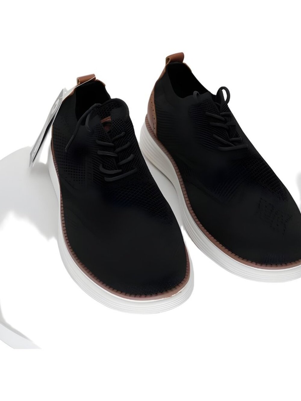 Akademiks Men's Olney Wingtip Black White 12M